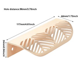 TopHomer Door Handle 117mm x 44mm Leaf Shaped Handles for Kitchen Cabinet Drawer Cabinet Hardware Decorative Furniture Knobs