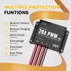 Power Queen 12V/24V 20A PWM Waterproof Solar Charger Controller for