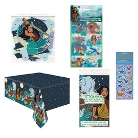 Raya and The Last Dragon Birthday Party Supplies Decoration Bundle for 16 Includes Plates, Napkins, Table Cover