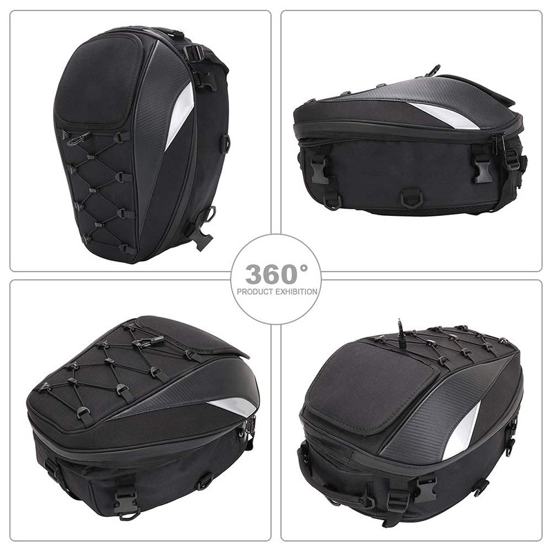 Waterproof Motorcycle Tail Bag - Dual Use Sport Backpack Helmet