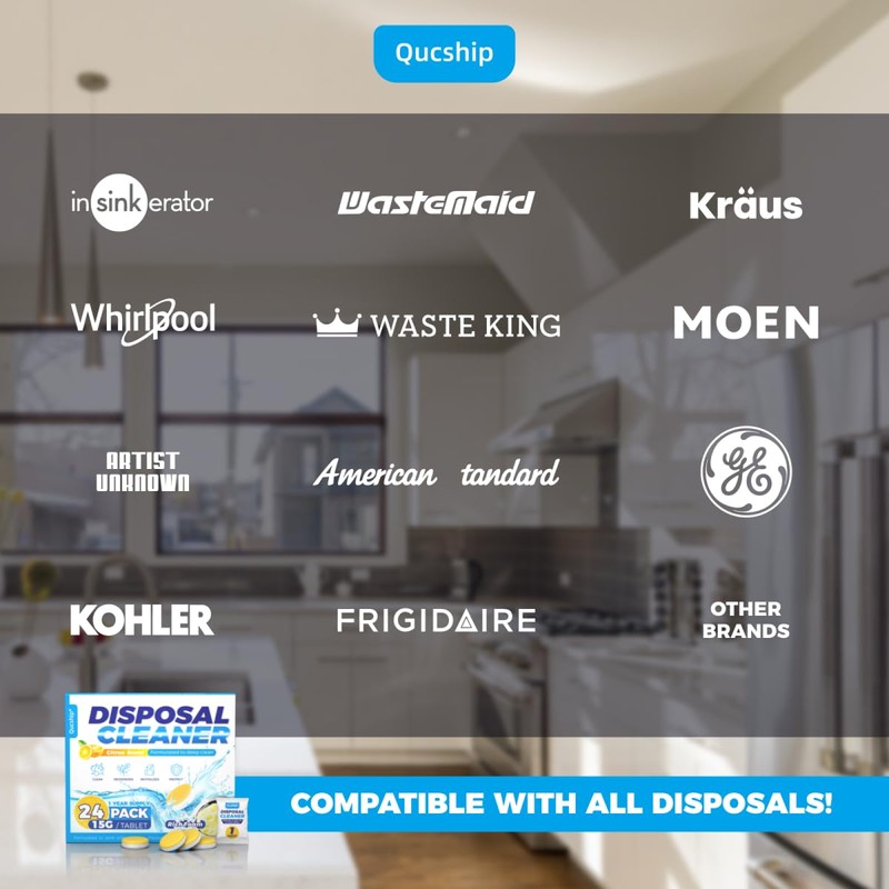 Qucship Powerful XXL Foaming Garbage Disposal Cleaner and Deodorizer Tablets