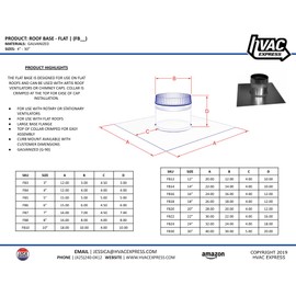 Flat Roof Jack Base (6 Inch) (FB 6)