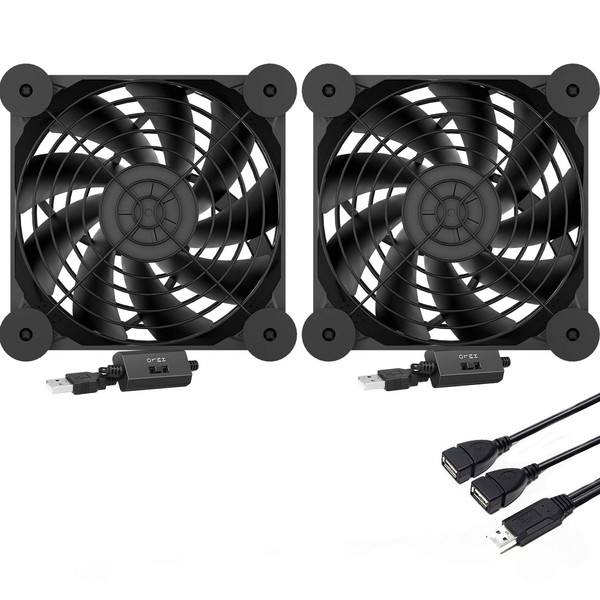 upHere N12U04 USB Cooling Fan, 4.7 inches (12 cm), USB