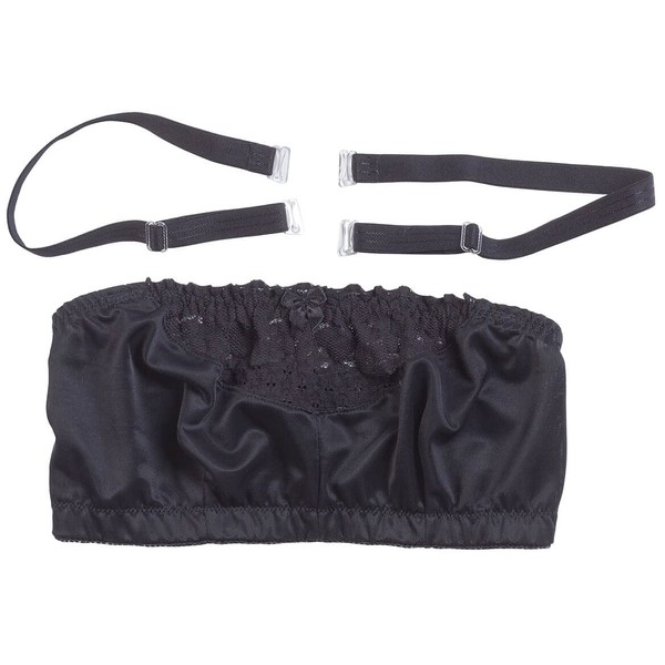 Strapless Lace Bra, Black, 40