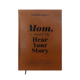 Mom, I Want to Hear Your Story", Vintage Look (MOM) Leather Wrapped Hardback Mom Story NoteBook