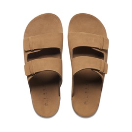 Reef Ojai Two Bar Men's Fashion Slide Sandal, Premium Suede, Soft Cushion Footbed, Tan, 10