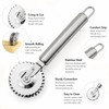 Double-Sided Stainless Steel Pastry Wheel – Rolling Dough Cutter &