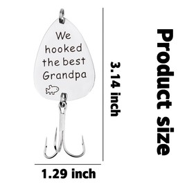 Funny Grandpa Gifts for Birthday for Men Grandpa Grandfather Papa Fishing Hooks Grandpa Retirement Gifts for Papa Grandfather Fish Hook Christmas Stocking Stuffers for Men Grandpa