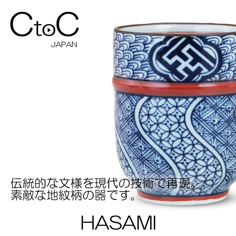 Ctoc Japan 963592 Teacup Red Diameter 2.6 x 3.3 inches