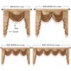 ELKCA European Valance Curtains for Living Room Luxury Coffee Curtains