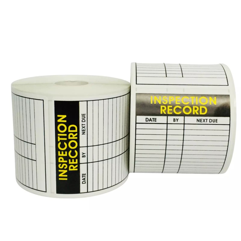 Labels and More 3-1/2" x 5" SERVICE RECORD INSPECTION Service