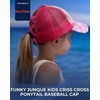 Funky Junque - Gorra de béisbol para niña, Blanqueado, Talla