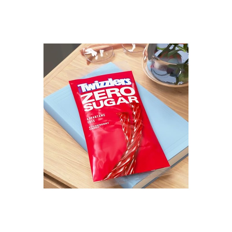 TWIZZLERS Twists de fresa sin azúcar (bolsa de 5 onzas)