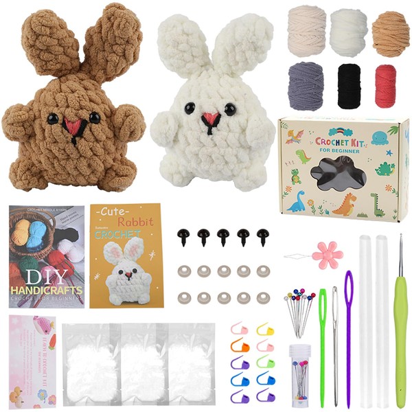 Vurlexat Crochet Kits for Beginners, Crochet Hooks Set Knitting Kit