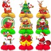 9 PCS Christmas Party Table Decorations, LMSHOWOWO Novelty Christmas Honeycomb