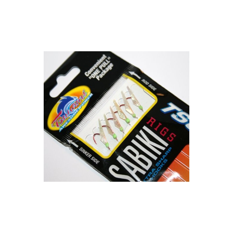 TSUNAMI Sabiki Rig 46207 Hage Green Head/Red Hook size 6