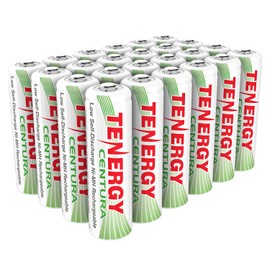 Tenergy AA Rechargeable NIMH Battery 2000mAh Pre-Charged Household Battery Low Self Discharge High Performance AA Battery Pack for Remote Controller/Toys/Flashlight/Mice, 24 Count