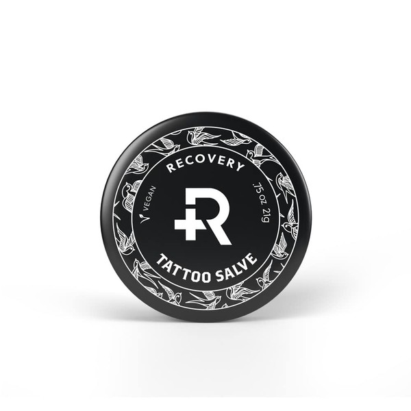 Recovery Aftercare Tattoo Salve – Natural Dye-Free Formula, Vegan Tattoo Care - .75 Ounces