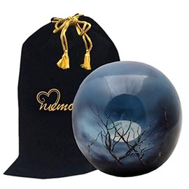 Midnight Moon Sphere of Life Cremation Urn - 100% Handcrafted Adult Funeral Urn - Solid Metal Affordable Large Urn for Human Ashes