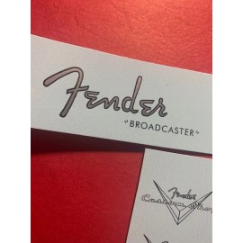 Fender Broadcaster Guitar Waterslide Headstock Decal Metallic Inks