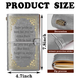 Inspirational Gift Appreciate A6 Journal Notebook Graduation Gift Take Pride In How Far You've Come Writing Notebook Encouragement Gift (Take pride-GreyA6)