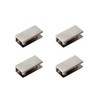 Glass Shelf Brackets Rectangular Shelf Clips Metal Clamps Brushed Nickel
