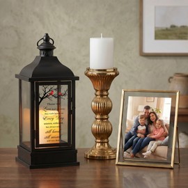 Memorial Lantern with Keepsake Drawer, Sympathy Gift for Loss of Loved One, Bereavement Funeral Gift in Memory of Mom Dad Husband Wife