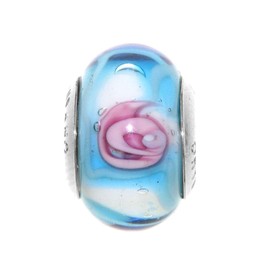Venetiaurum Original Murano Glass and 925 Silver Charm - Made in Italy
