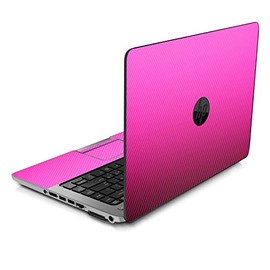 LidStyles Vinyl Protection Skin Kit Decal Sticker Compatible with HP Elitebook 755 G2 (Pink Carbon Fiber)