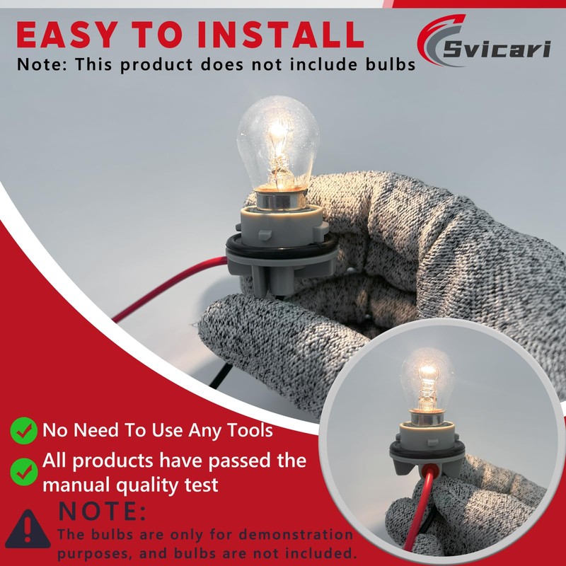 Svicari 4PCS Standard 1156 BA15S LED Light Bulb Socket Holder