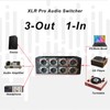 WisWinDa 1-IN-3-OUT XLR Pro Audio Switch Balanced Audio Converter 3