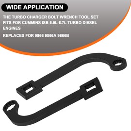 YMT 12MM & 15MM Turbo Charger Bolt Wrench 12-Point Wrench Tool Set Fits for Cummins ISB Turbo Diesel Engines 5.9L 6.7L, Replace for 9866 9866A 9866B