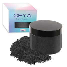 Ceya Mica Powder, 5.3oz/ 150g Black Pearlescent Effect Colorant Pigment Powder for Epoxy Resin, Tumblers, Slime Bath Bomb, Soap Dye, Slime, Candle Making, Resin Crafting, Paint, Jewelry, Nail Polish