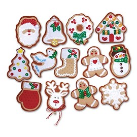 Design Works Gingerbread Men Felt Ornaments, Multi-Color