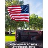 JOYTUTUS Truck Bed Flag Pole Mount Compatible with Tacoma &