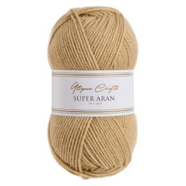 Utopia Crafts Super Aran Knitting and Crochet Yarn 100g (Sand)