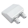 Waterproof double cable entry gland for motorhomes, campers, caravans, boats,