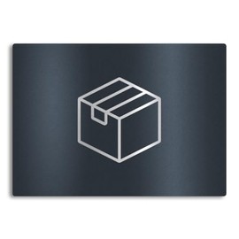 Metzler RAL 7016 Stainless Steel Sign with Parcel Symbol for Parcel Boxes, Parcel Box Labelling, Anthracite