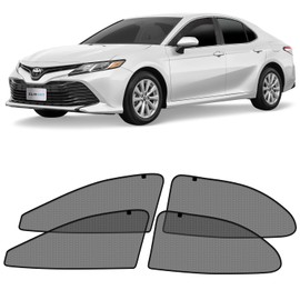 CLIM ART Magnetic Car Window Sunshade For Toyota Camry 2018-2024, 4 Pc.Set, Side Glass Covers and Screen, Block Sun Rays Curtains, Window Shield Sun Shade for Baby in Cars, Camping accessories- MS0036