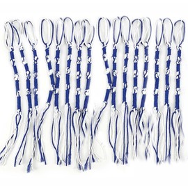 Cyprinus Carpio Jewish Traditional Tzitzits Set for Pants/Jeans Tzitzits Tassels Prayer Shawl Accessories Blue and White Home Decor Tassels with Hanging Hooks for Hebrew Men or Women