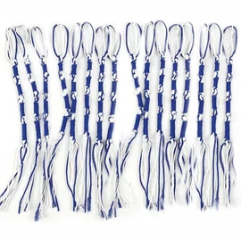 Cyprinus Carpio Jewish Traditional Tzitzits Set for Pants/Jeans Tzitzits Tassels Prayer Shawl Accessories Blue and White Home Decor Tassels with Hanging Hooks for Hebrew Men or Women