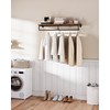 CHOEZON Wall Mounted Clothes Rack, Metal Garment Rack with Top