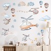 GRAZDesign Wall Sticker for Children's Room Boys Helicopter with Clouds,