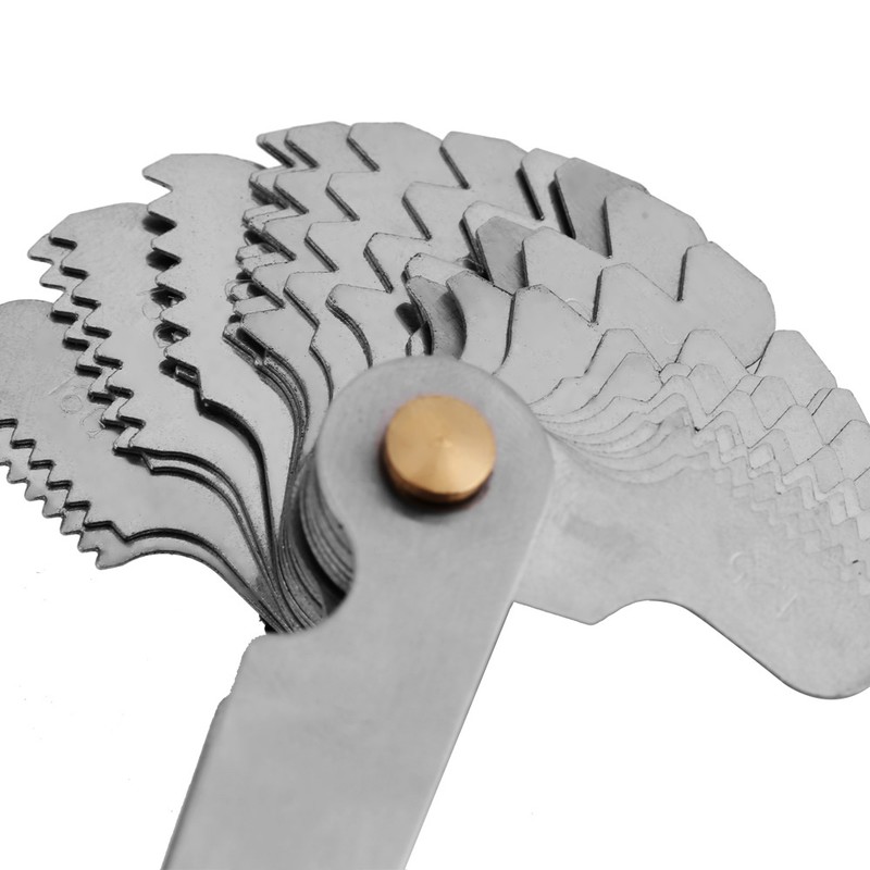 1pc Screw Thread Pitch Gauge of 52 Leaves 2pcs 60°+1pc
