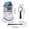 Cheese Grater, Box Graters for Kitchen, 6 Sides Stainless Steel