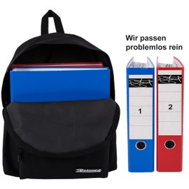 2Stoned Original leisure backpack with embroidery motif in several colours with shelf, black