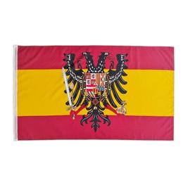 Pandiui23 Spain Bikephala Eagle Bikephala Cross of St Andrew 5ft x 3ft Spanish Flag Coat of Arms Reich Charles I