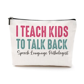 NGZS Speech Therapy Gifts Makeup Bag Speech Pathologist Gifts SLP Gifts Cosmetic Bag Speech Therapist Gift Thank You Appreciation Gift for Women Speech Language Pathologist Teacher Birthday Christmas