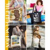 AUSVKAI Canvas Tote Bag Aesthetic for Women, Cute Good Says