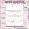 20PCS Glitter Freckles Face Tattoo - 4 Styles Gold Freckles
